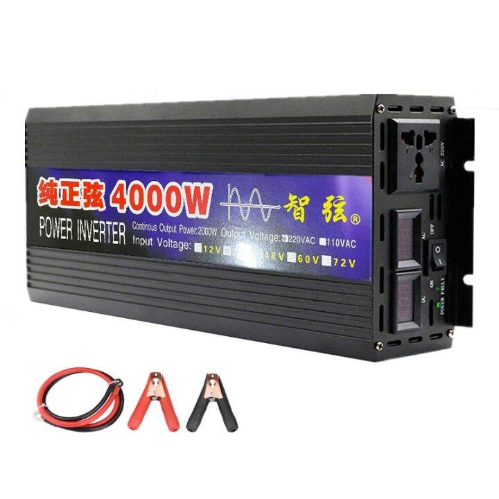 3000W 4000W Pure Sine Wave Inverter DC 12V 24V To AC 220V 50Hz 60Hz ...