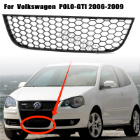 ตะแกรงย่างกันชนระบายอากาศศูนย์หน้ารถกรอบมือจับสำหรับ VW MK4 POLO-GTI 9N3 2006 2007 2008 2009 ABS คุณภาพสูงสีดำ