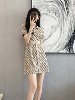 Fast Shipping European Station Xiaomiangfeng Short -Sleeved Dress Female Summer 2023 New French Light Luxury High -Level