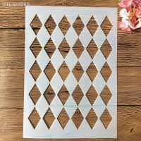 A4 29cm Diamond Texture Geometry DIY Layering Stencils Wall Painting Scrapbook Coloring Embossing Album Decorative Template