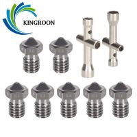 Kingroon E3d หัวฉีดเหล็กแข็ง M6เกลียว E3d หัวฉีด V6สำหรับไส้ Abs ขนาด1.75มม. Petg เครื่องพิมพ์3d จุกนมหนูไททัน