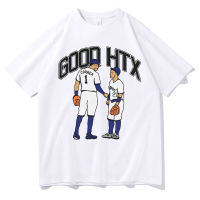 Baseball Graphic Print T Shirt Good Htx Letter Logo Tshirt Pure Cotton Tshirt Man Gildan Spot 100% Cotton