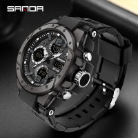 SANDA Sport Watches Mens 2021 nd Military Waterproof Shockproof Watch Dual Display Auto Date Male Digital Wristwatches Reloj