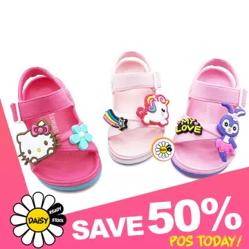 BCKL 】Baby & Kids Cartoon Hook & Loop Sandals, New EVA Truck Pony Shoes  Slippers Twins, Selipar Kasut Budak 19-24