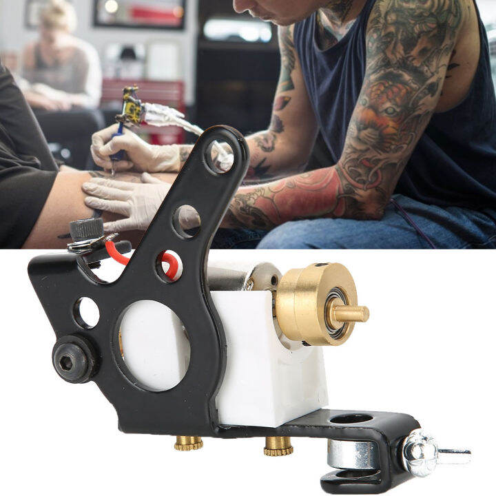 Round Tattoo Machine Tattoo Machine Powerful Motor Round Hole Style Body Art Tattoo Tool for ...