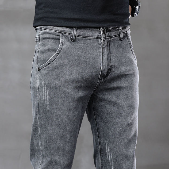 กางเกงยีนส์ผู้ชายคลาสสิก-denim-คุณภาพสูงตรงขากางเกงยีนส์ผู้ชายขนาดพิเศษ27-36กางเกงเดนิมผ้าฝ้ายสำหรับชาย