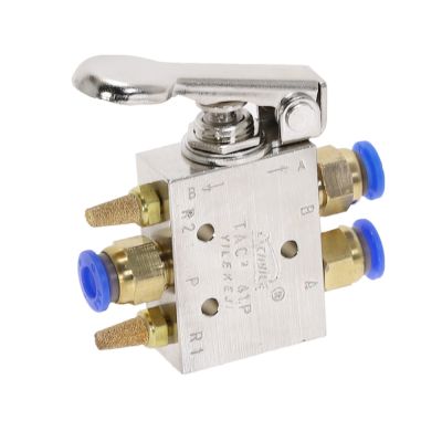 Mechanical Valve TAC2 41P Exhaust valve 2 Position 5 Way 1/8 quot; Spring Return Lever Pneumatic valve switch w Fittings
