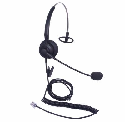 Wantek Mono Headset headphone with Mic for Cisco IP Phones 7942 and Plantronics M10 MX10 Vista Modular Adapters