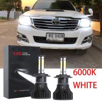 New หลอดไฟหน้า LED 6000K 12V (40w) สีขาว สําหรับ Toyota hilux Vigo และ Toyota Vios 2007-2013 2 ชิ้น