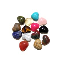 10PCSRose Quartz Tiger Eye Stone Natural Stones Mixed Color Cabochon 10x10 15x18 25x25mm Heart Shape No Hole for Making Jewelry