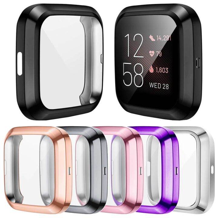 เคสสำหรับ-fitbit-versa-3ตัวป้องกันหน้าจอ-tpu-กรอบนาฬิกากันกระแทก2ด้านกันน้ำกันชนป้องกันการกระแทก