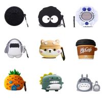 For huawei freebuds 4i Pro Case 3D Cute Cartoon Dog Coffee Totoro Shark Earphone Case For huawei freebuds 3 4 Soft Protect Cover