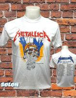 เสื้อวง METALLICA วงร็อค ไม่มีตะเข็บข้าง คอฟิต ผ้าคอตตอน เสื้อวินเทด เสื้อคอกลม เสื้อทัวร์ วงร็อคต่างประเทศ