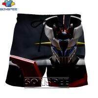 SONSPEE Classic Anime Mazinger Z Cartoon Shorts 3D Printing Men Women Harajuku Man Oversize Short Pants Kid Knickers Mecha Robot