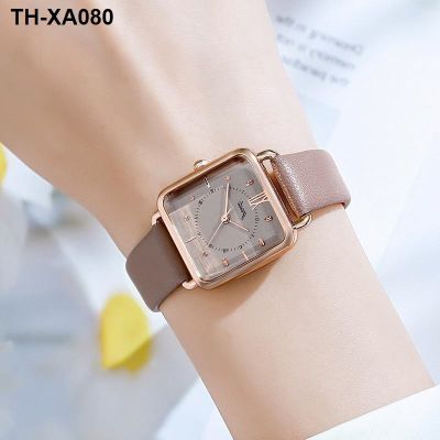 Song di new web celebrity fashion watches with female square watch ins belts students is restoring ancient ways