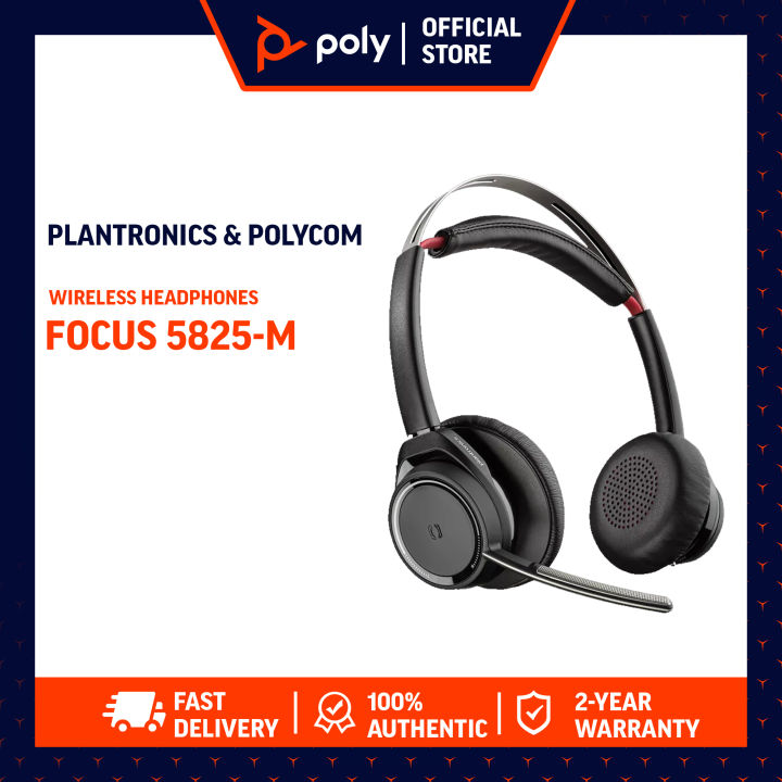 Poly Plantronics Voyager Focus B825-M UC USB-A Microsoft Version Stereo  Bluetooth Headset No Stand Active Noise Blocking Cancellation ANC Tecnology  Smart Control Customizable Soundguard Digital Bluetooth Earphones  Headphones Headset/ 202652-104 Lazada