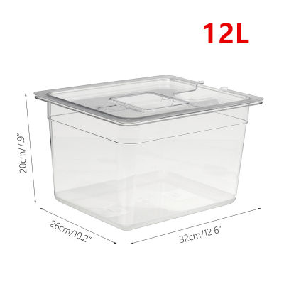 6L12L Sous Vide Container with Lid Water Tank Bath for Circulator Sous Vide Culinary Immersion Slow Cooker Cooking Tools