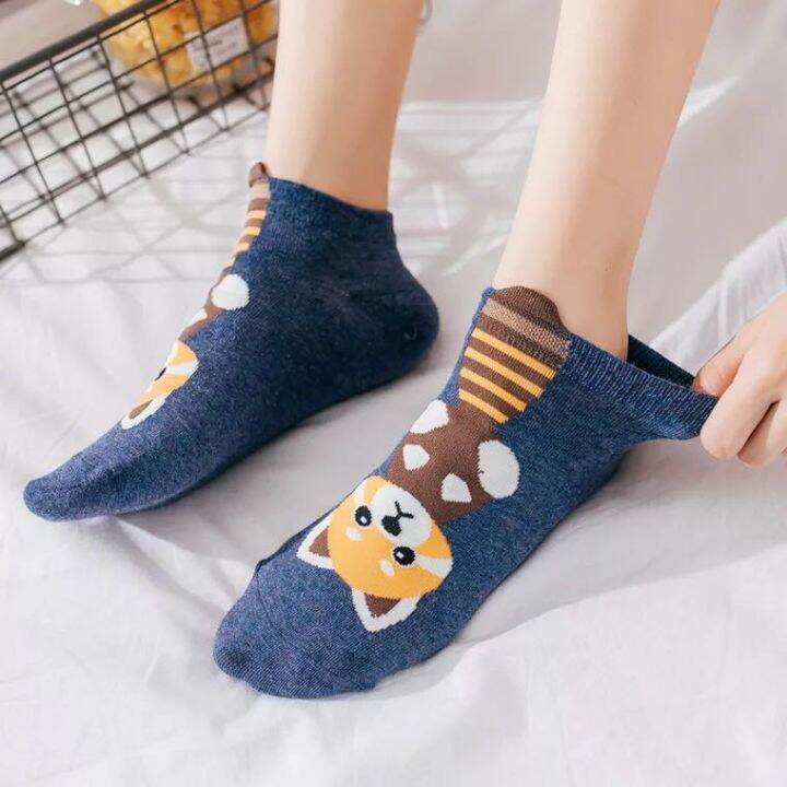 ถุงเท้าลายสัตว์-cute-animal-socks-worldwearing-ราคาต่อคู่