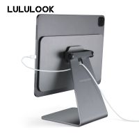 Lululook ขาตั้งแท็บเล็ตฐานตั้งโต๊ะแม่เหล็กสำหรับ Ipad Pro Air 5ขนาด12.9นิ้วขาตั้งอลูมิเนียมการหมุน360องศาที่วางโทรศัพท์มือถือแบบแม่เหล็ก