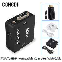 【Corner house】 HDMI เข้ากันได้กับ AV CVSB L/r Converter 1080จุด VGA HDMI เข้ากันได้แปลงอะแดปเตอร์วิดีโอกล่องเสียงสำหรับ PC DVD แล็ปท็อปโปรเจคเตอร์