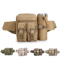 {PYAO Travel Department Store}กระเป๋าคาดเอวสำหรับผู้ชาย Outdoor Tactical Fanny Pack With Water Bottle Holder Practical Waist Packs For Hiking Jogging Running