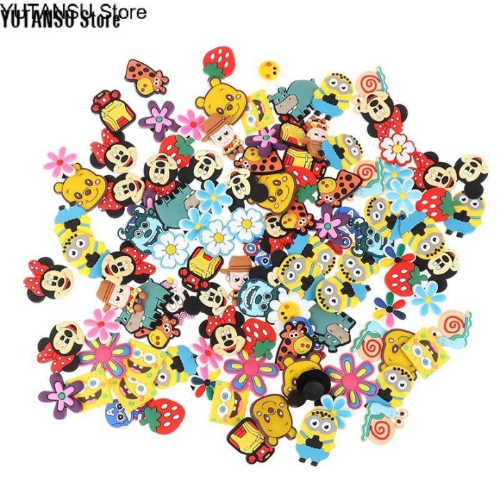 20pcs Crocs Jibbitz Random Style Pvc Cute Cartoon Shoes Charm For Crocs  Slipper