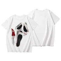 Scream VI Ghostface 3D เสื้อยืดผู้ชายสยองขวัญเสื้อยืดลำลองเสื้อ T ฤดูใบไม้ผลิและฤดูร้อน Individualization ฤดูใบไม้ผลิและฤดูร้อนการ์ตูน