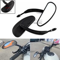 2023 2022 Black Motorcycle Rear View Side Mirrors For Harley-1200 Custom CVO Softail Road King Dyna Moto Accessories