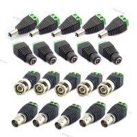 10pcs 12V 2.1*5.5mm DC BNC Male Female Adapter Video Balun Plug Connector for Led Strip Lights CCTV Camera Accessories WDAGTH