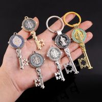 【CW】ஐ✤✧  2 pieces/Exorcism key shape Benedict cross amulet medal pendant religion