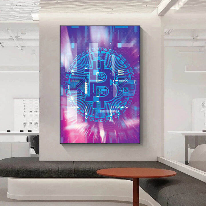 abstract-golden-bitcoin-canvas-painting-nordic-modern-wall-art-poster-and-print-pictures-interior-home-decoration-mural-no-frame