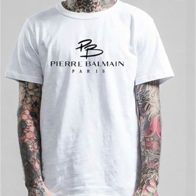 Balmain Mens Printed Tshirt 100% Cotton Gildan