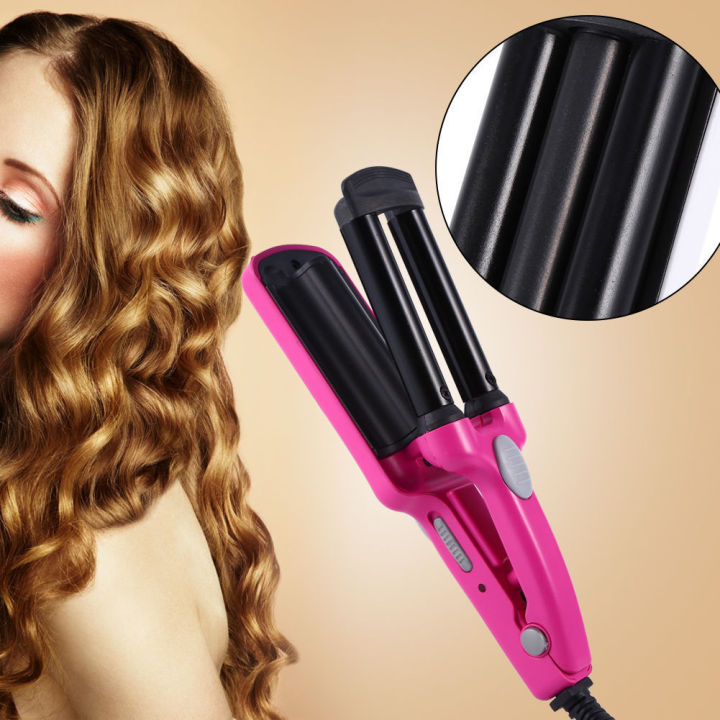 electric-heating-3-barrels-ceramic-hair-curler-salon-styling-pear-flower-wand-roller-safe-mini-waves-curling-iron-hair-crimper