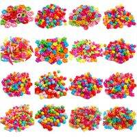 Mix Color Different Lovely Cartoon Geometry Acrylic Beads For Children Handmade Department Plastic Fittings Diy Making Jewelry