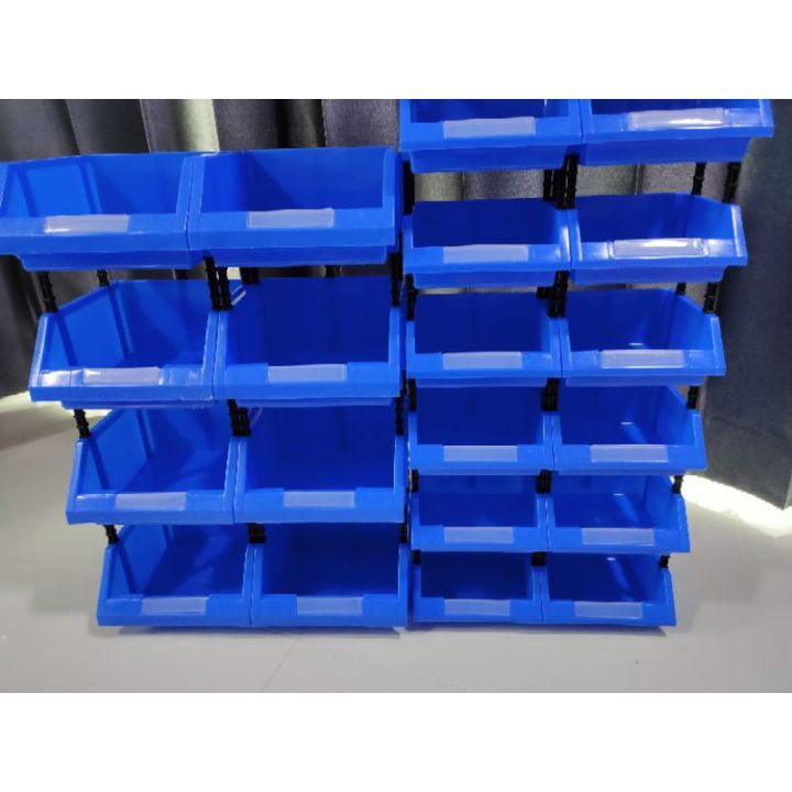 กล่องอะไหล่-กล่องใส่เครื่องมือขนาด18-18-8ซม-กล่องพลาสติกวางซ้อนกัน-กล่องอุปกรณ์-ชั้นวางสต็อกสินค้า-กระบะพลาสติกซ้อนได้-กล่องกระบะตั้งซ้อนวางของ