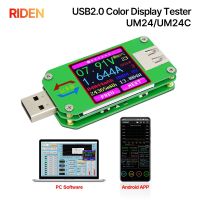 RIDEN UM24 UM24C APP USB 2.0 LCD Display Voltmeter ammeter battery charge voltage current meter multimeter cable measure Tester Electrical Trade Tools