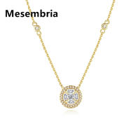 Mesembria 18K สร้อยคอสร้อยคอทองคำฝัง AAA Cubic Zircon สร้อยคอจี้เสน่ห์สำหรับผู้หญิง