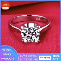 Never Fade Pure White Gold Color Rings for Women 2.0ct Round Cut Zirconia Solitaire Ring Wedding Band Trending Bridal Jewelry