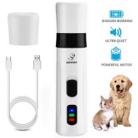 USB Rechargeable Electric Dog Nail Grinder Clippers for Dog Nail Grinders Pet Quiet Cat Paws Nail Grooming Trimmer Tools