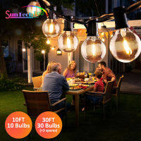 Outdoor String Lights,30FT Globe Patio Lighting G40 Bulbs Waterproof Shatterproof for Backyard Garden Porch Christmas Party