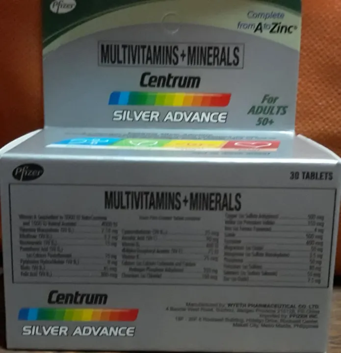 Centrum Silver Advanced Multivitamins+Minerals 30tablet Lazada PH