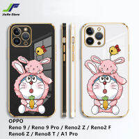 เคสมือถือลายแมวการ์ตูน JieFie ใหม่กระต่ายกันกระแทกสำหรับ OPPO Reno 9 / Reno 9 Pro / Reno2 Z / Reno2 F/Reno6 Z/Reno8 T/ A1โปรโดราเอมอนน่ารักเคสห่อหุ้ม TPU