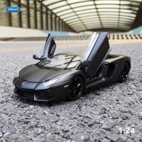 WELLY 1:24 Lamborghini Aventador LP700-4 Car Alloy Sports Car Model Diecast Tail Car Wheels Toys For Children