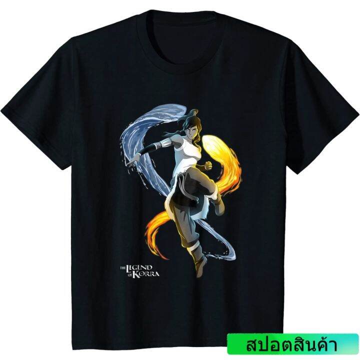 เสื้อยืดขายดี-เสื้อยืด-ผ้าฝ้าย-พิมพ์ลาย-nickelodeon-the-legend-of-korra-action-stance-สําหรับผู้ชาย-7d3p