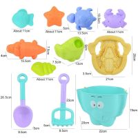 ป่าร้อน LIN431 - ☬♞ 9Pcs/Set Exquisite Elephant Beach Sandbox Shovel Set Interactive