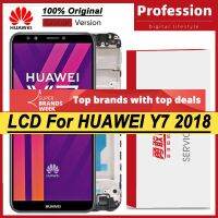 100% ต้นฉบับ5.99นิ้วดิสเพลย์ Y7 2018พร้อมกรอบสำหรับ Huawei Y7 Prime 2018 LDN-L01 LDN-LX3ชิ้นส่วนตัวซ่อมหน้าจอสัมผัส LCD