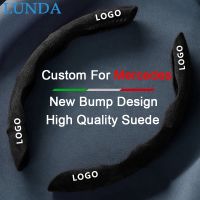 【YF】 Suede 1Pair Car Steering Wheel Cover Non-slip 38cm Universal For Mercedes Benz AMG A B C E S Class W211 W212 W213 W214 W176 GLA