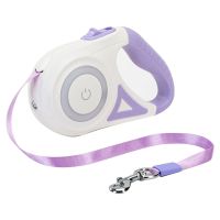 Retractable Dog Leash with Light,Dogs or Cat Flashlight Walking Leashes,Puppy Walk Pet Leash Anti-Slip Handle for Dog