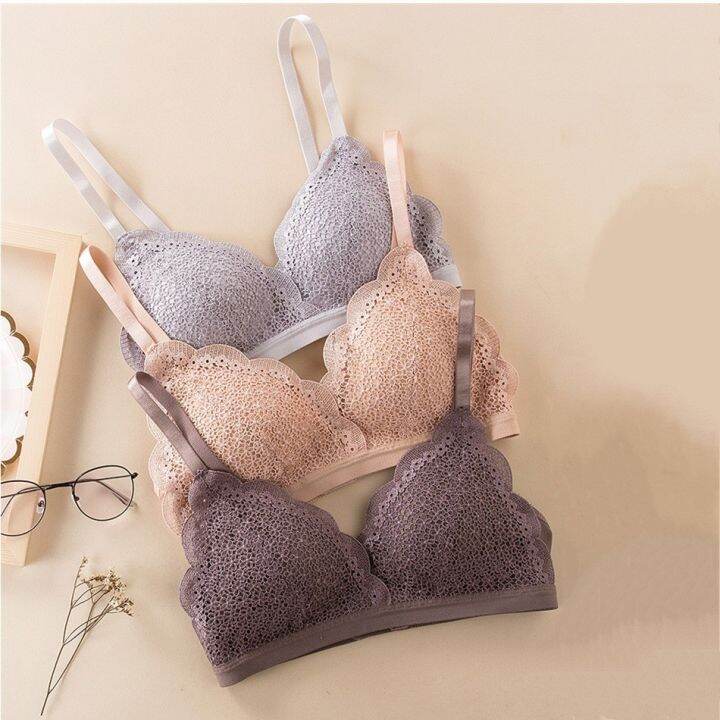 Lizida Japanese Sexy Lace Girl Triangle Cup Bra Without Steel Ring