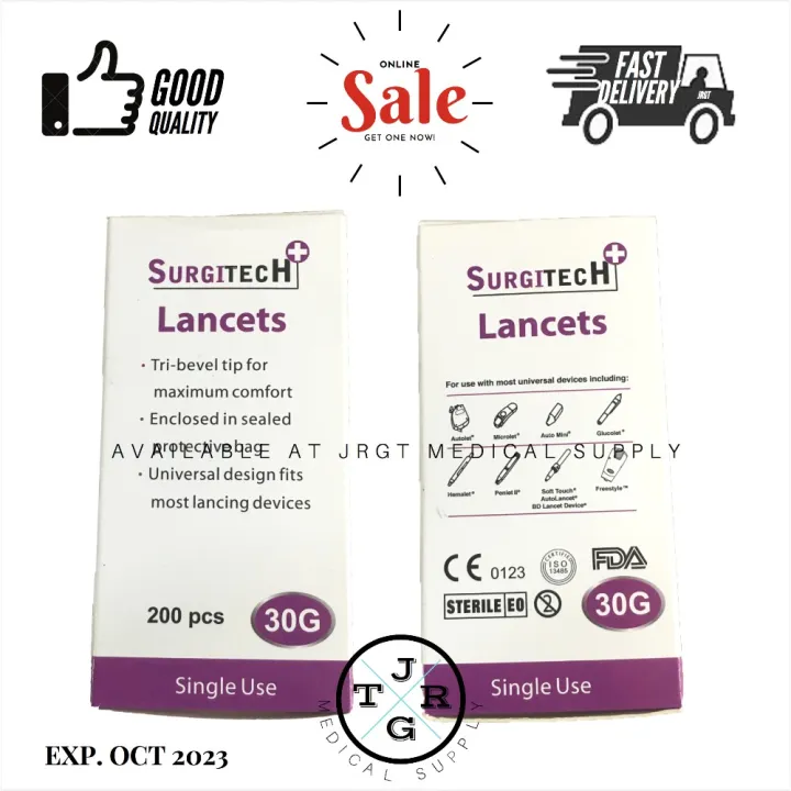 Surgitech Blood Lancets (100pcs)(G30) Lazada PH